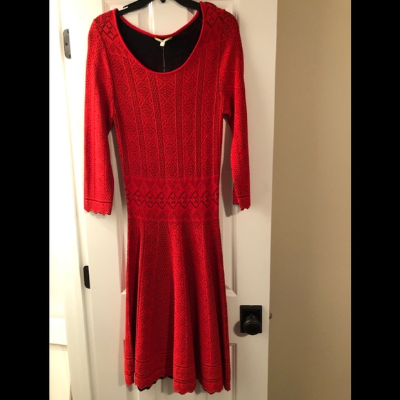 Gianni Bini Red City Shore Knit Dress - Picture 5 of 13